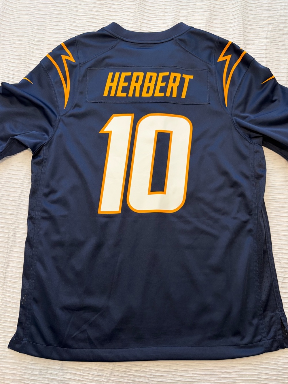 Los Angeles Chargers Authentic On Field Justin Herbert #10 Bolt Up Player Jersey